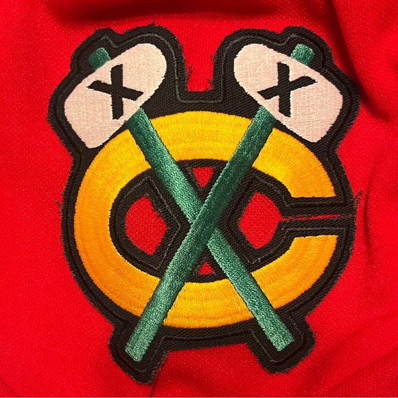 CCM - Men’s Medium -Chicago Blackhawks Jersey - 90’s Vintage- Blank -Red & White - Picture 8 of 13